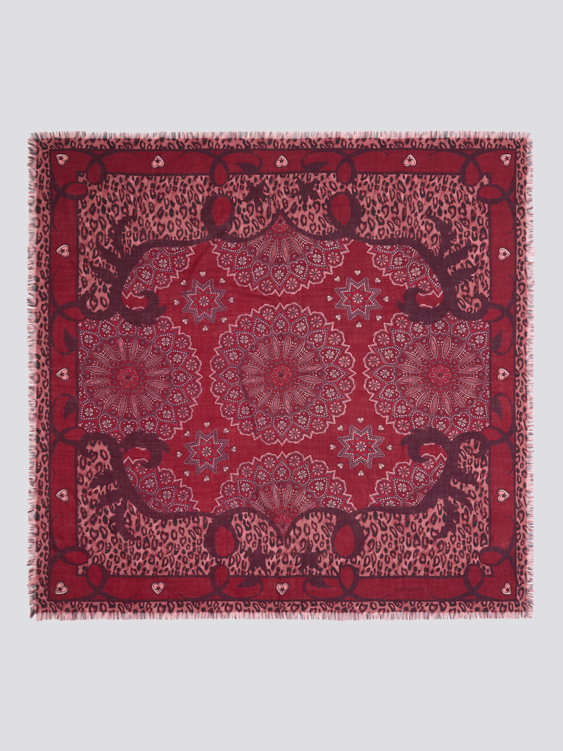 Dalton Cashmere Wool Scarf Red