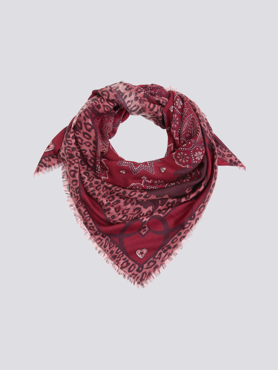 Dalton Cashmere Wool Scarf Red