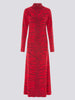 Debbie Silk Blend Knitted Dress Red