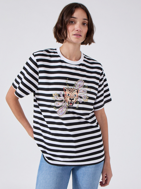 Enchanted Leopard T-Shirt Stripe