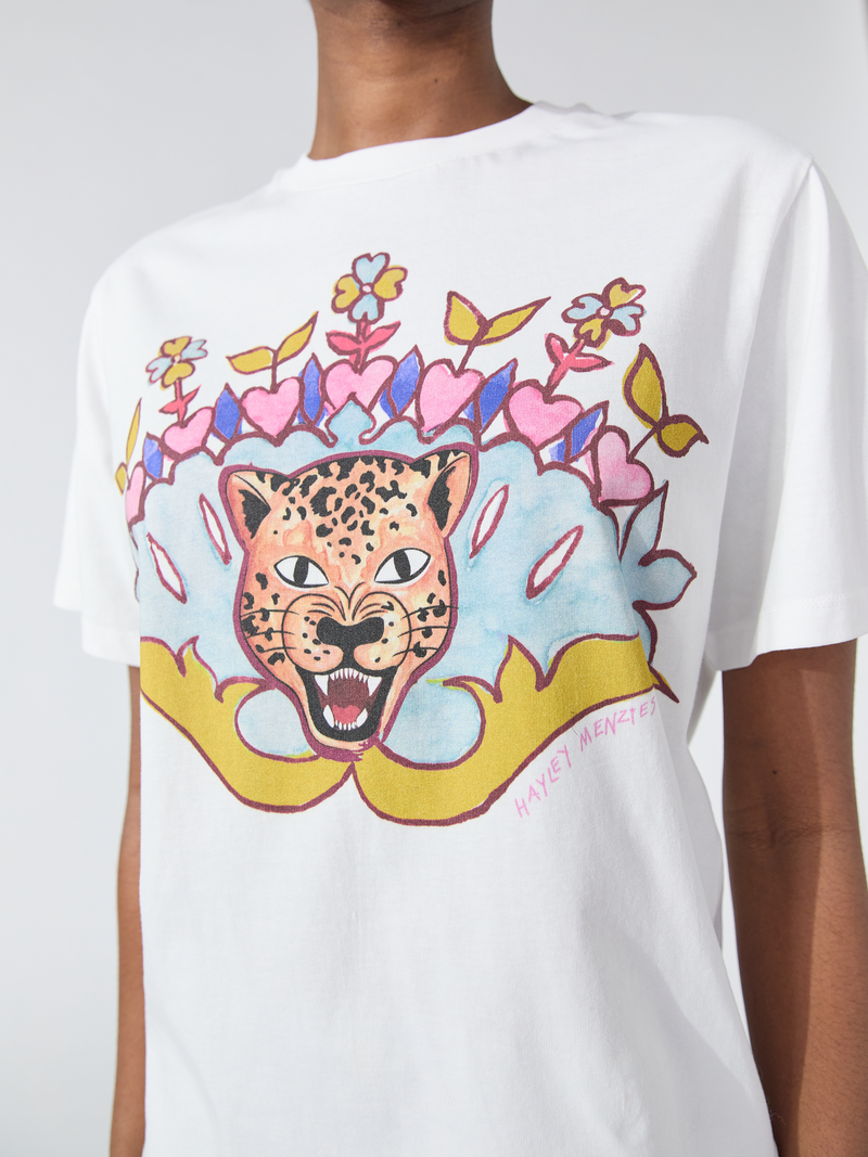 Enchanted Leopard Dylan T-Shirt White