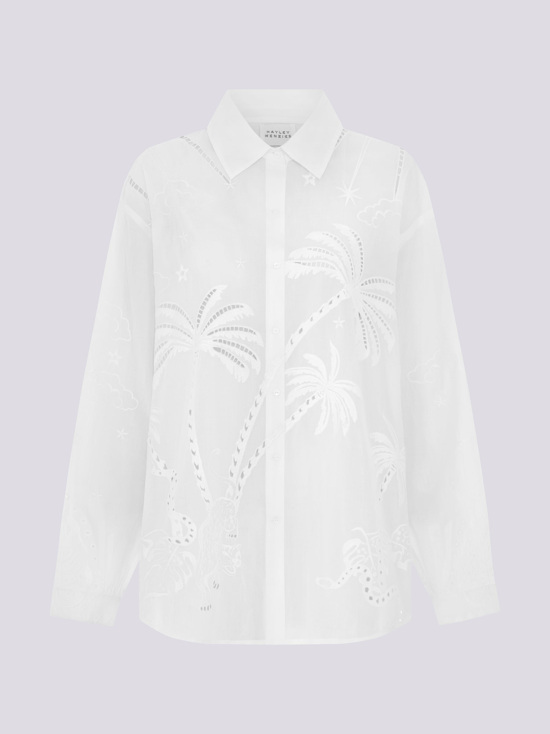 Eden Palm Shirt White