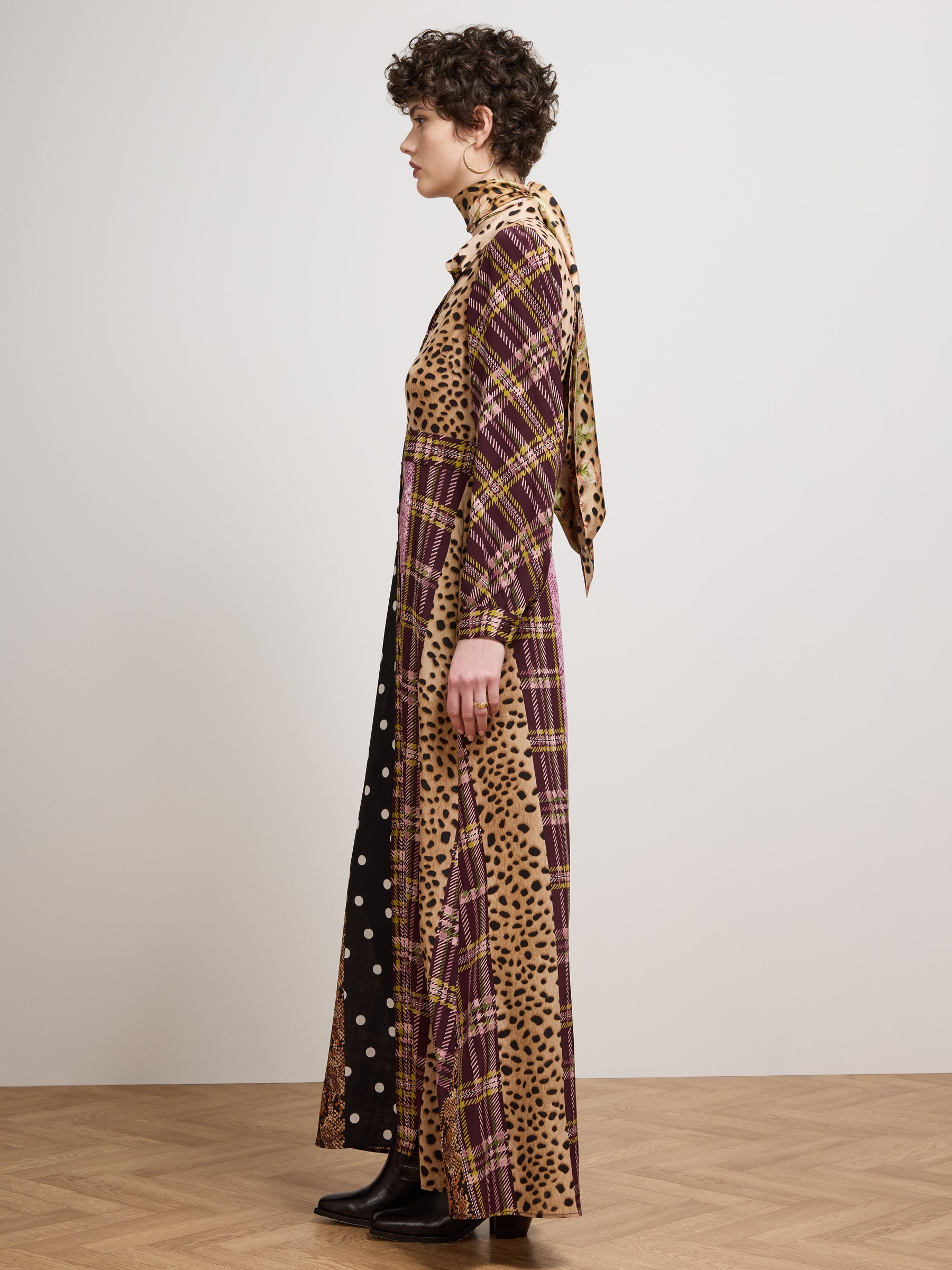 Edie Silk Shirt Dress Multi