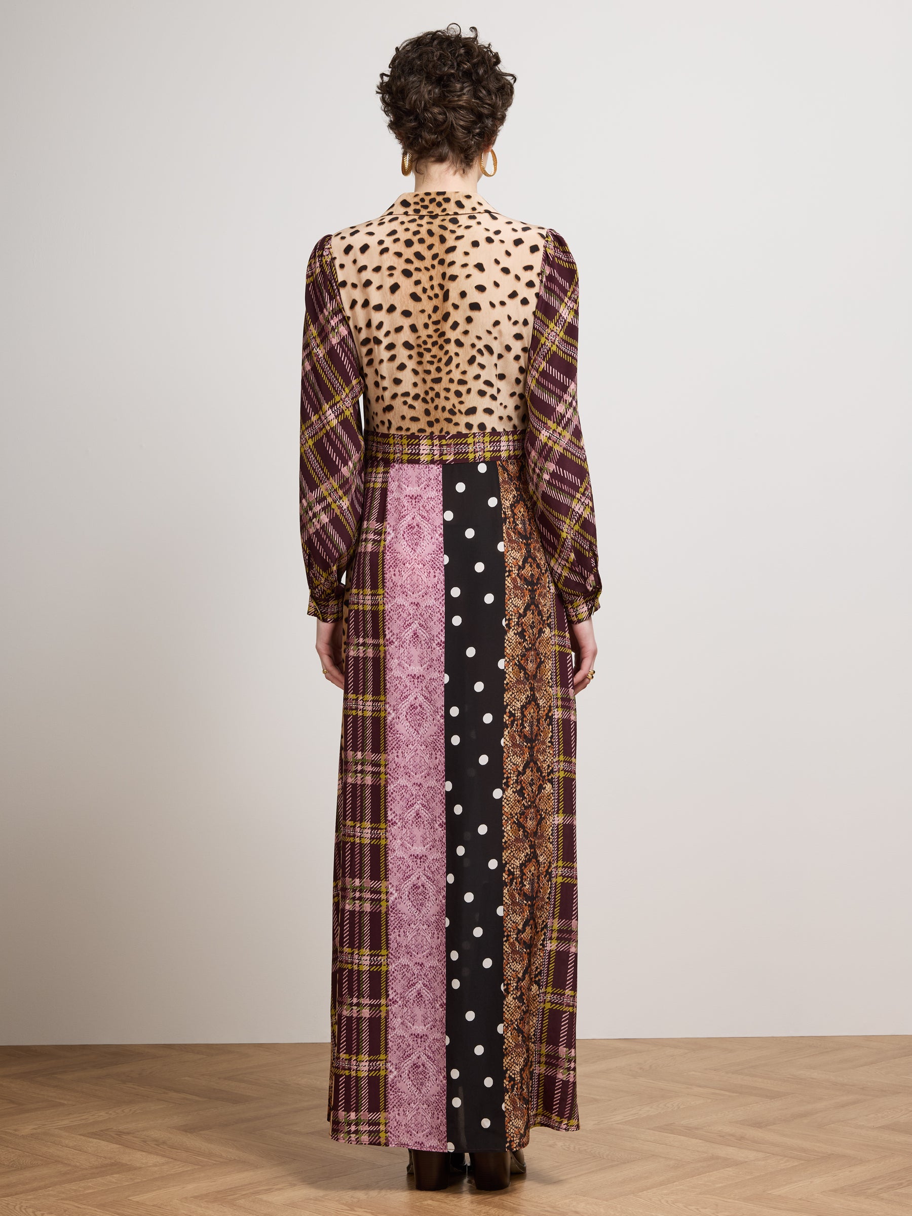 Edie Silk Shirt Dress Multi