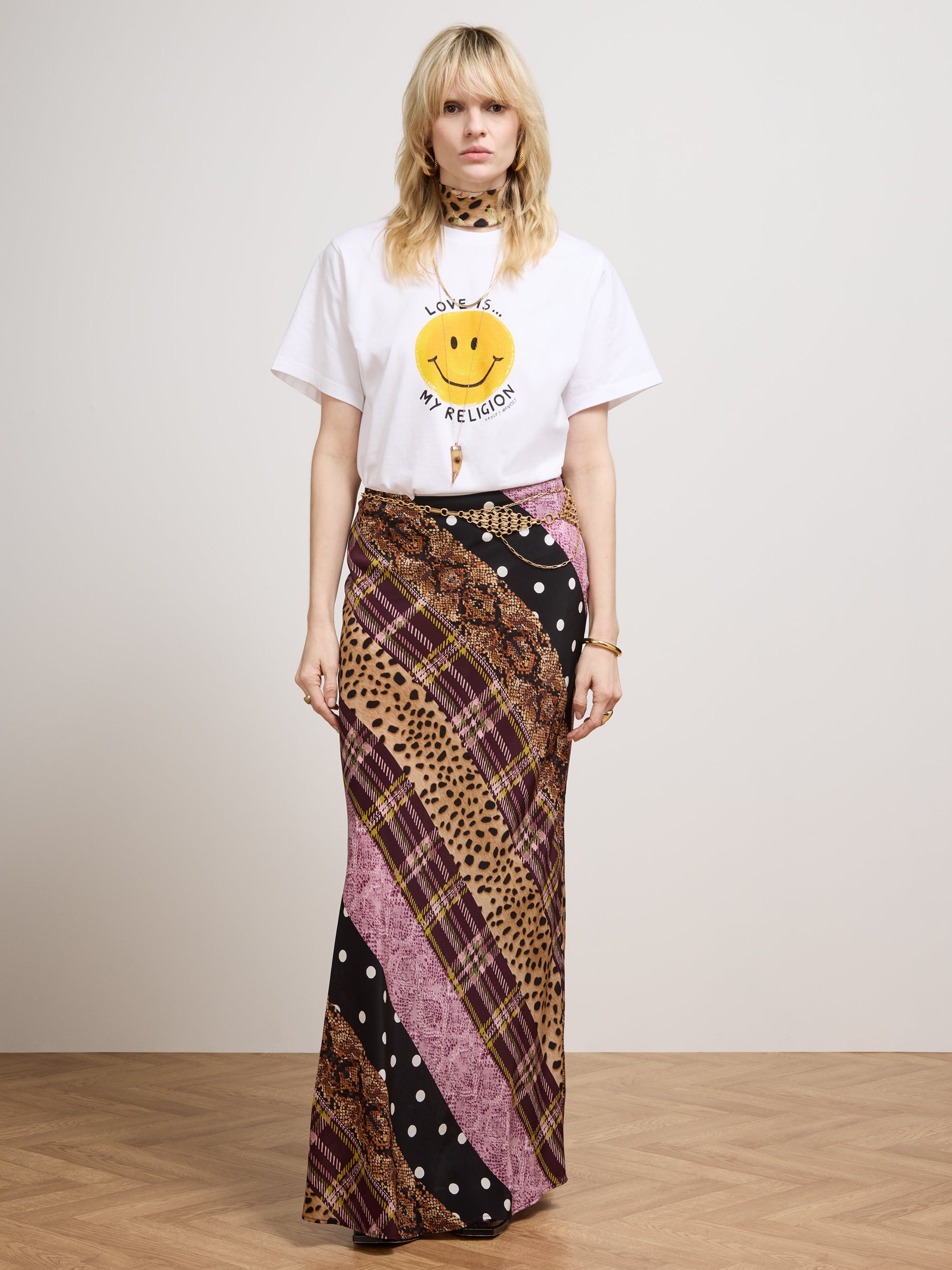 Edie Silk Skirt Multi