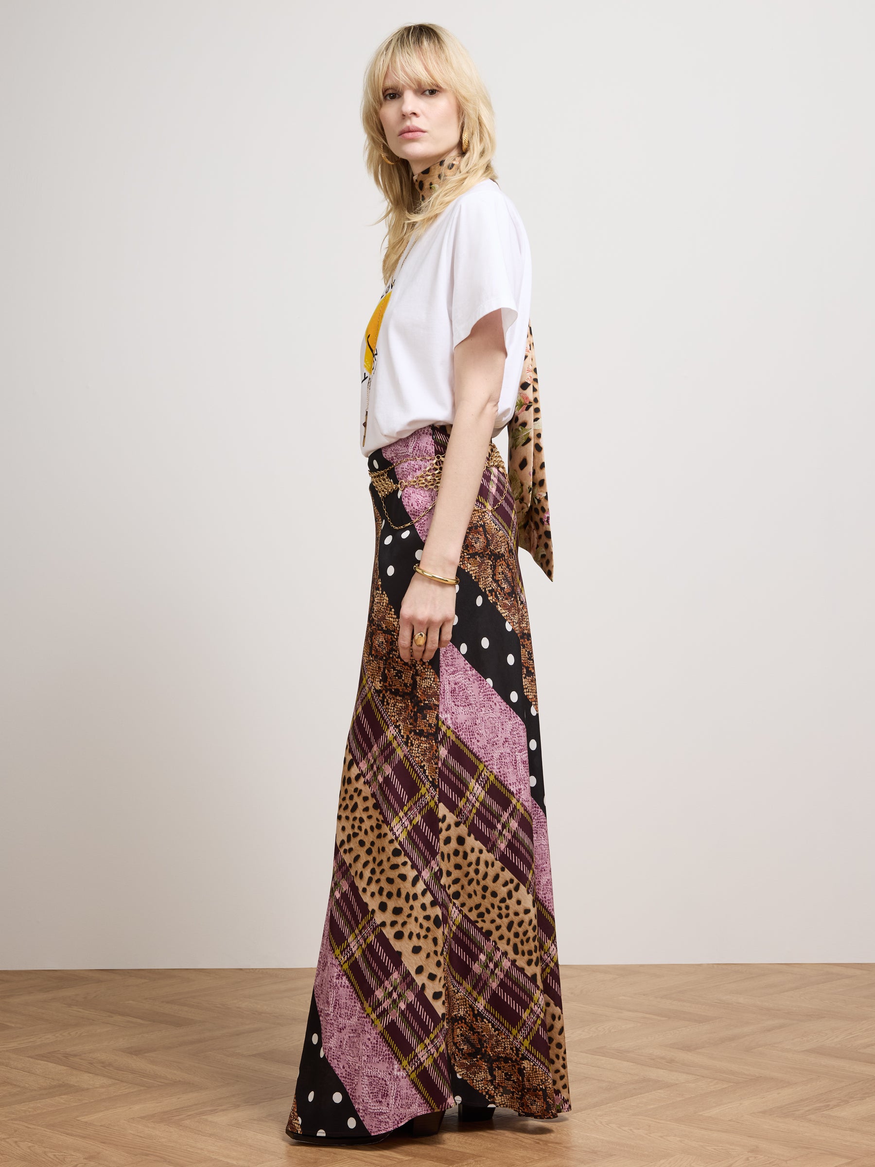 Edie Silk Skirt Multi