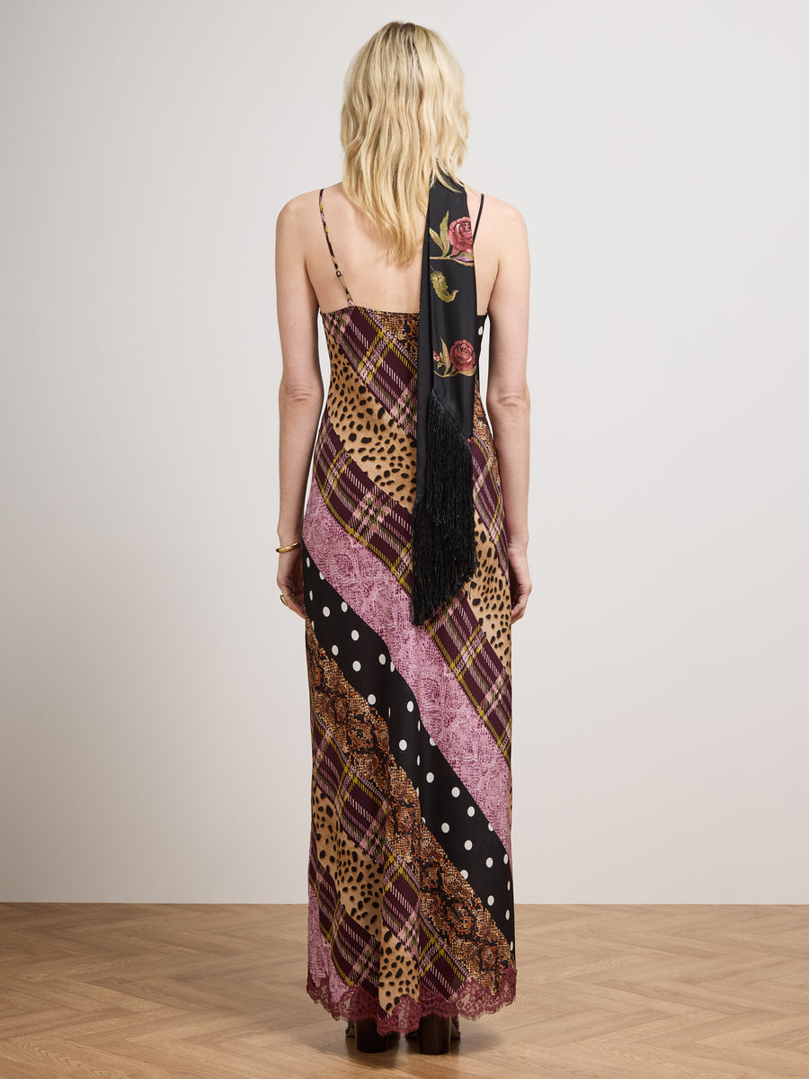 Edie Silk Slip Dress Multi