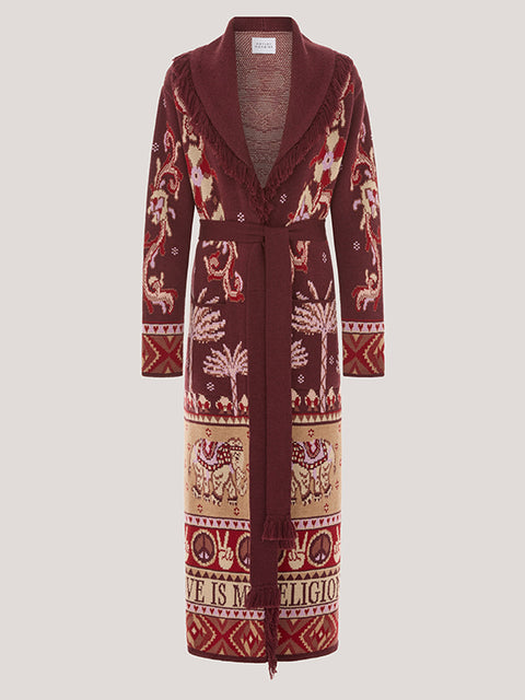 Nandita Merino Coat Burgundy