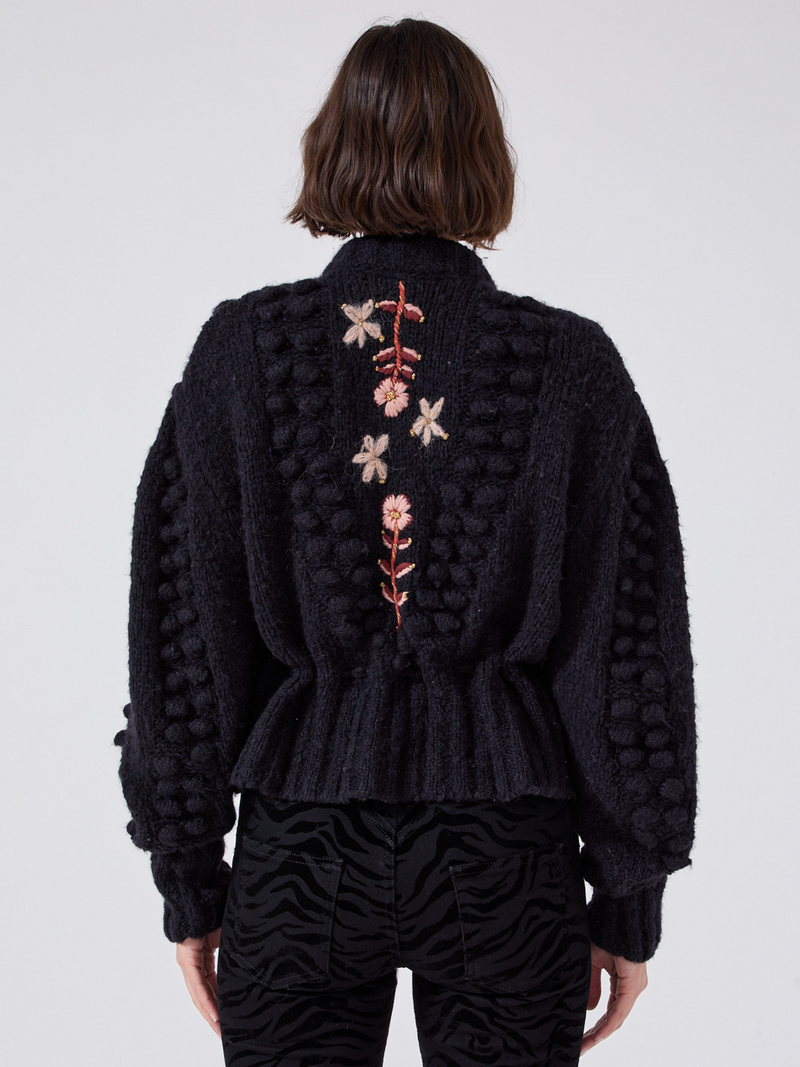 Gloria Alpaca Cardigan Black
