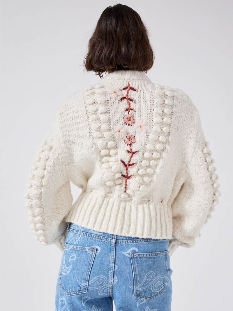 Gloria Alpaca Cardigan Cream