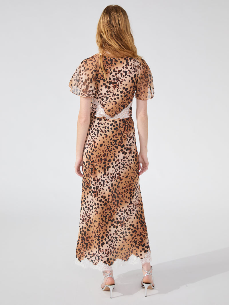 Golborne Lace Trim Midi Skirt