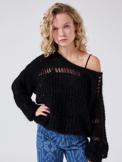 Gwen Alpaca Jumper Black