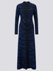 Debbie Silk Blend Knitted Dress Blue