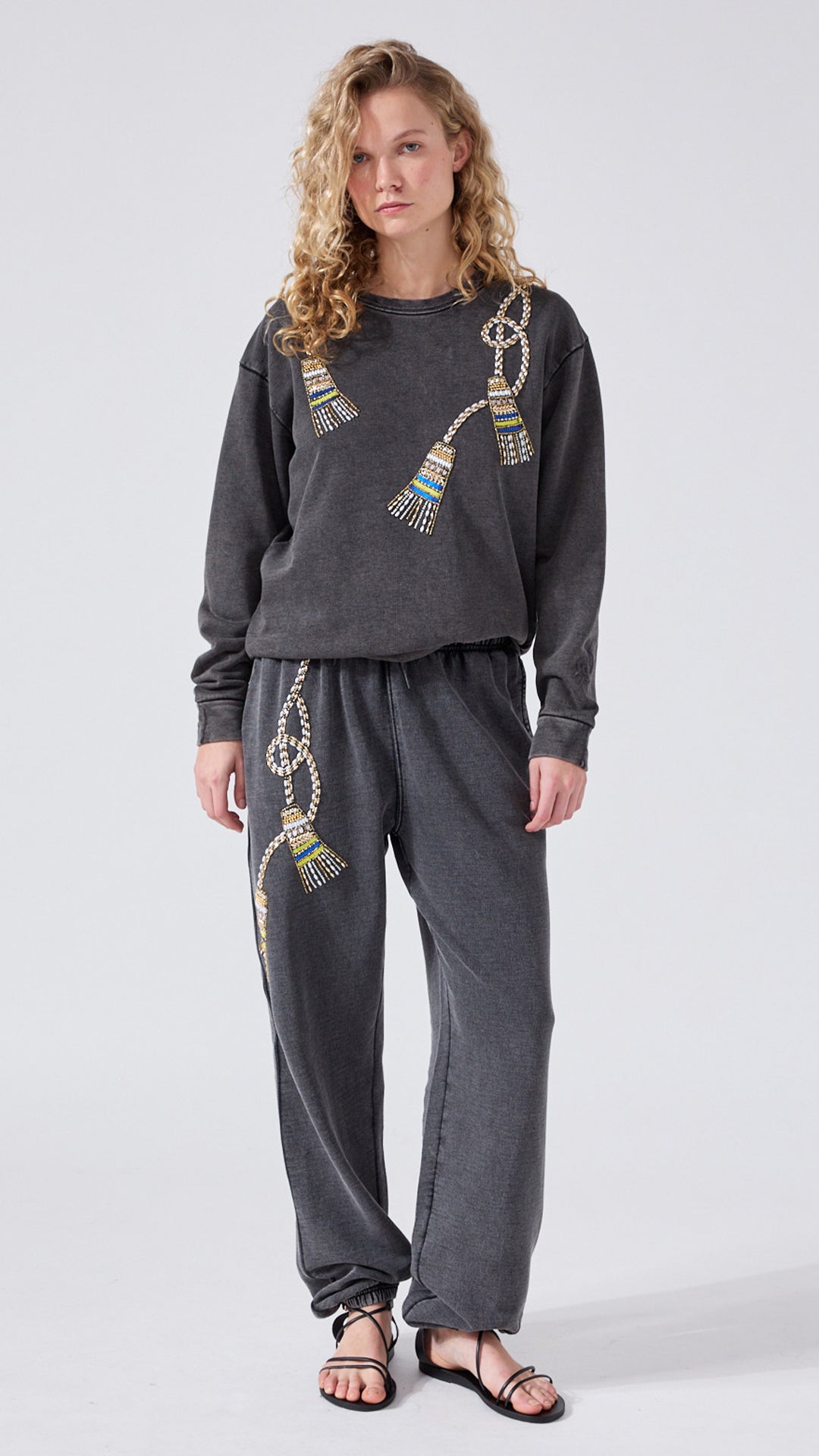 Model Wears Hayley Menzies Tassel Sweatshirt