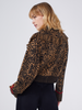 Hari Leopard Merino Jacquard Bomber Brown