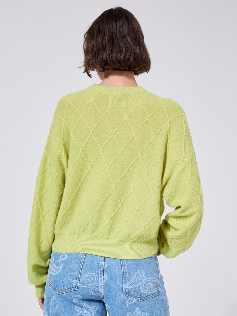 JANIS CASHMERE JUMPER CHARTREUSE