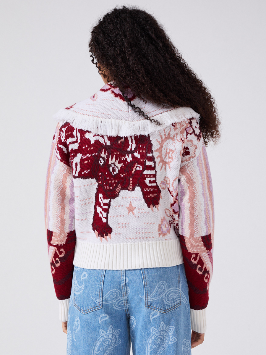 Tibetan Tiger Merino Bomber Cream