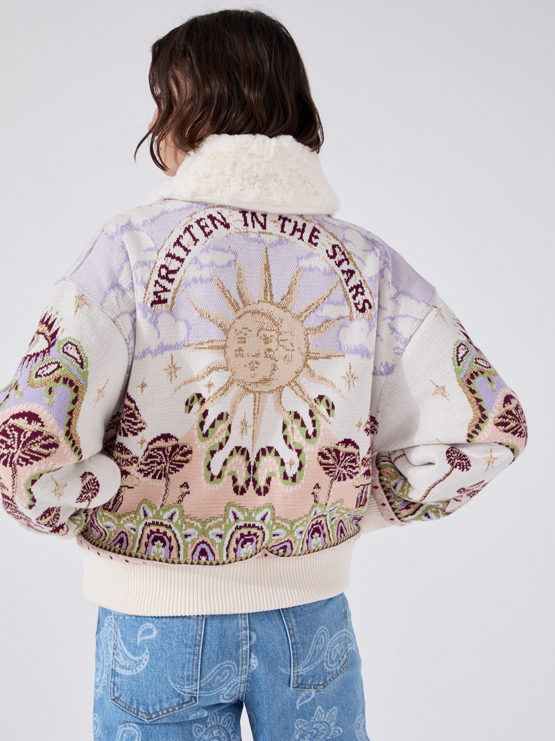 WRITTEN IN THE STARS BOMBER CREAM