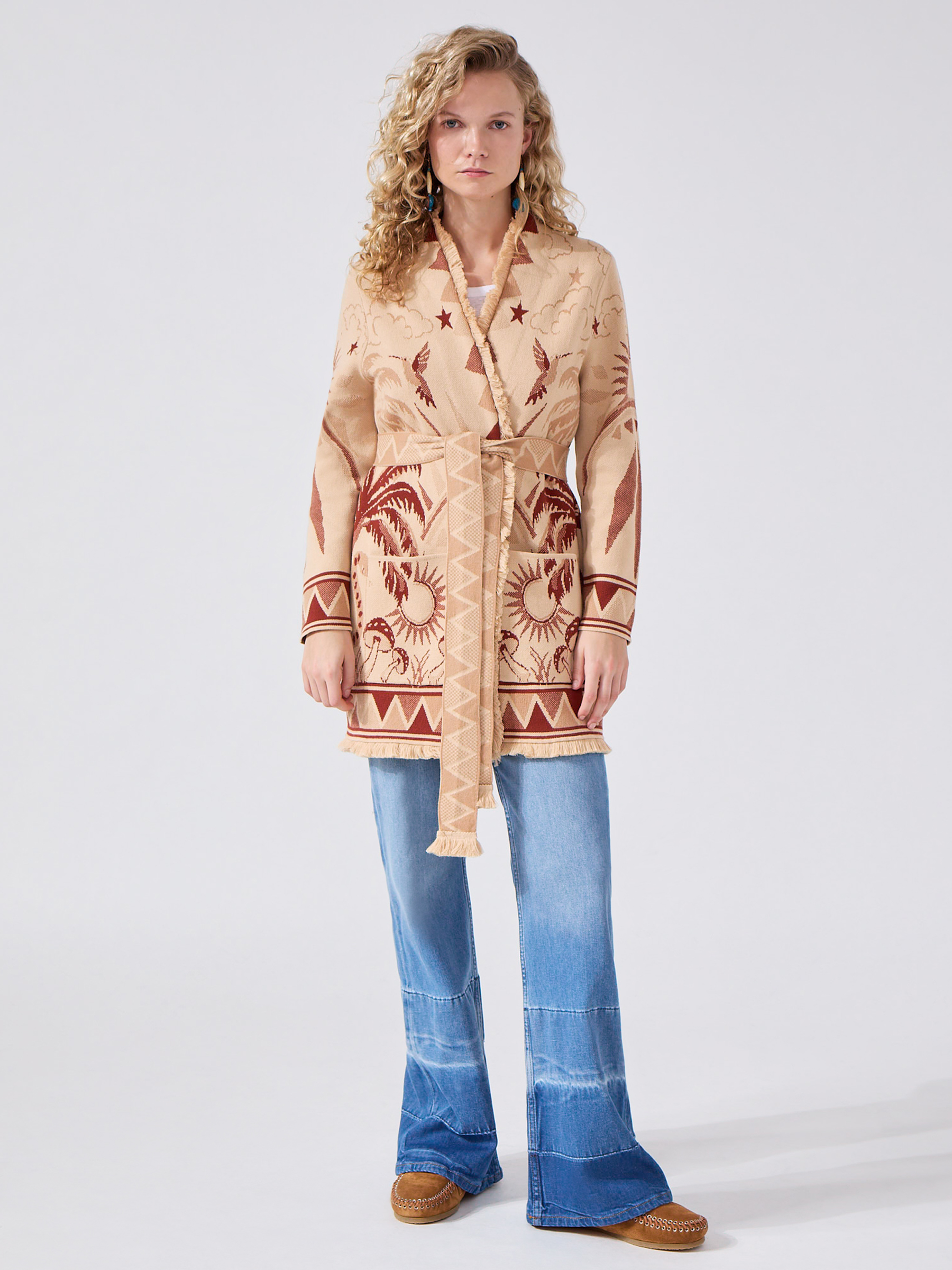 Magic Leopard Cardigan Camel