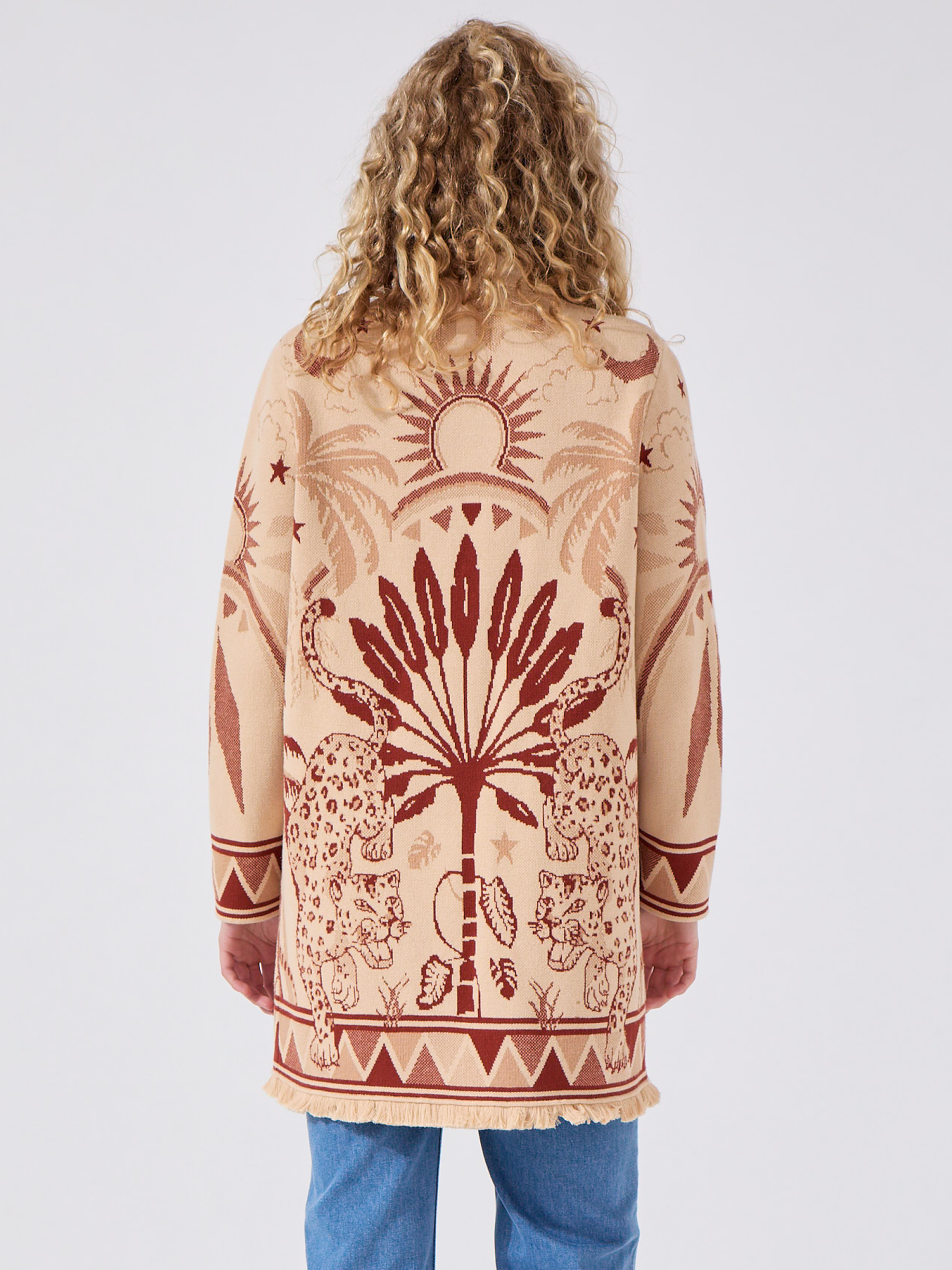 Magic Leopard Cardigan Camel