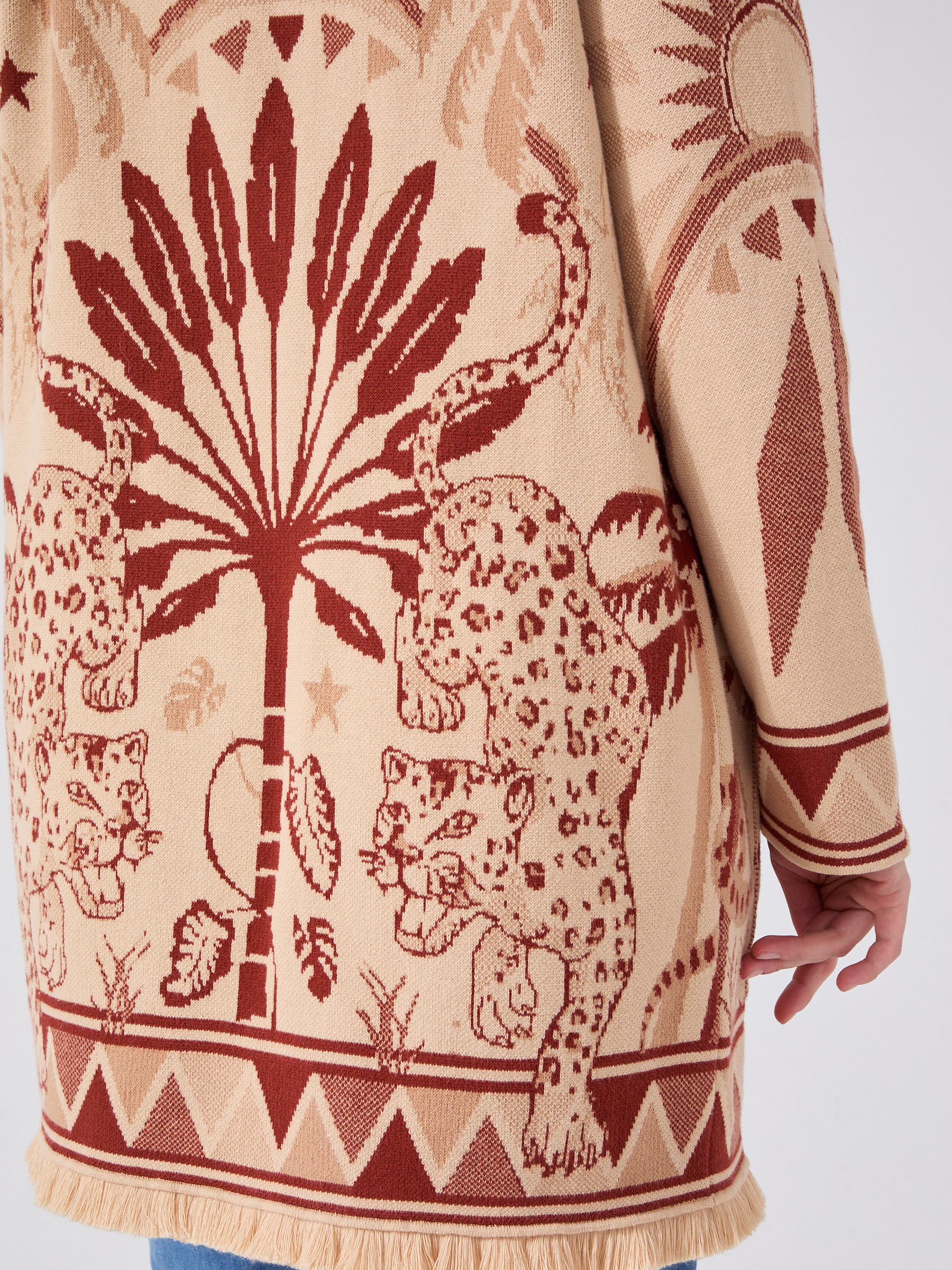 Magic Leopard Cardigan Camel