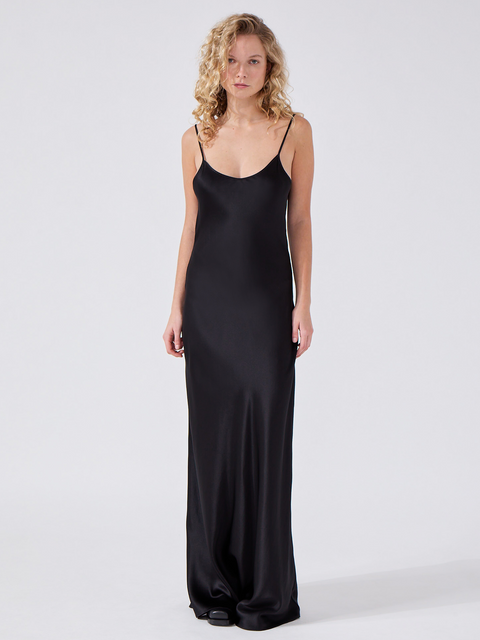 Kate Silk Dress Black