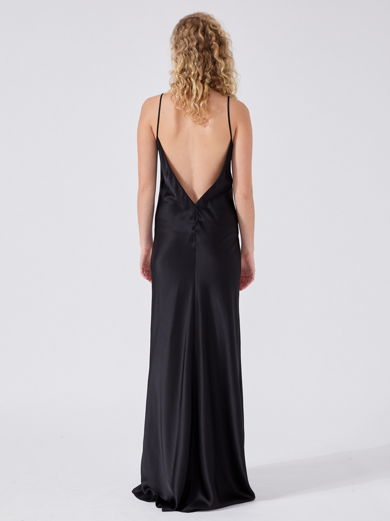 Kate Silk Dress Black