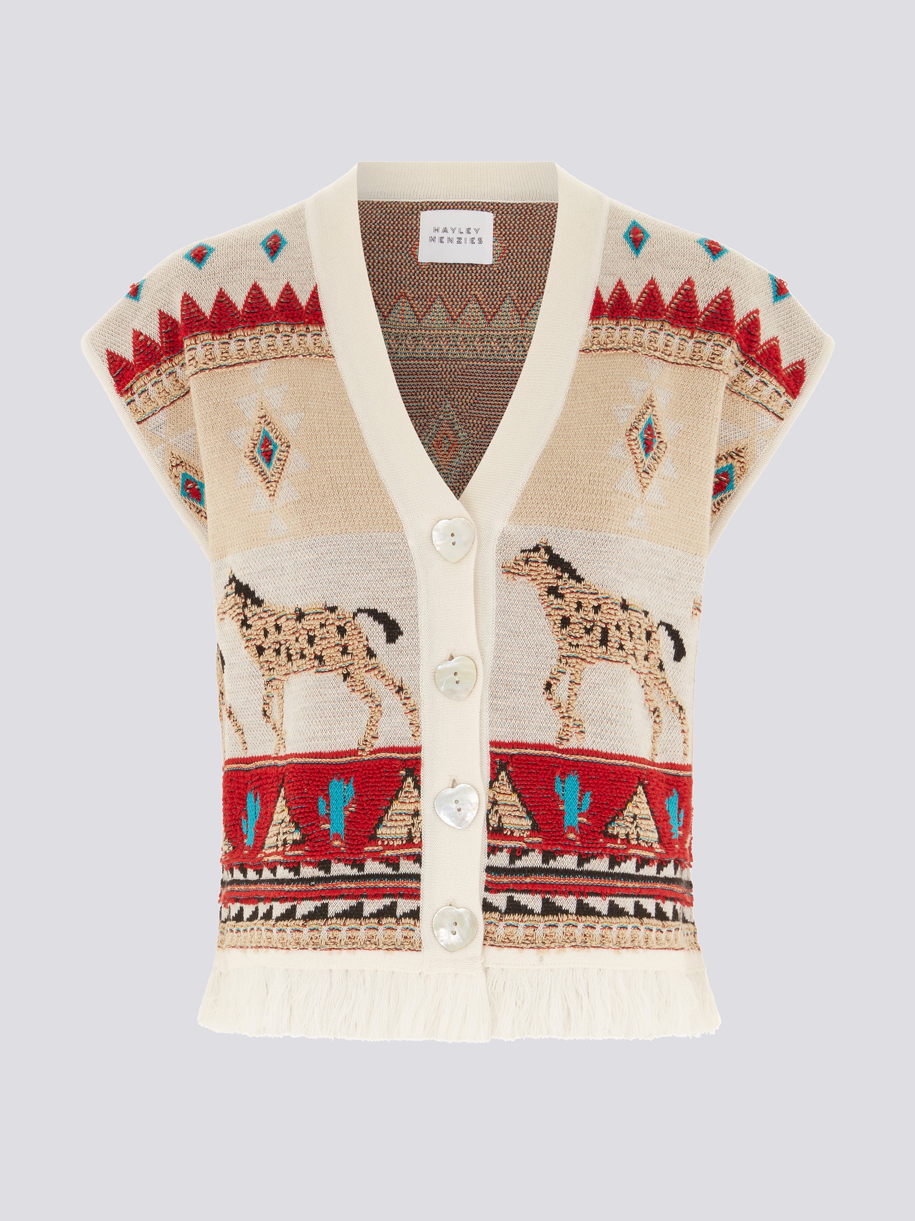 Nomadic Tapestry Waistcoat Cream