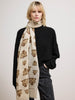 Leopard Logo Cashmere Wool Scarf