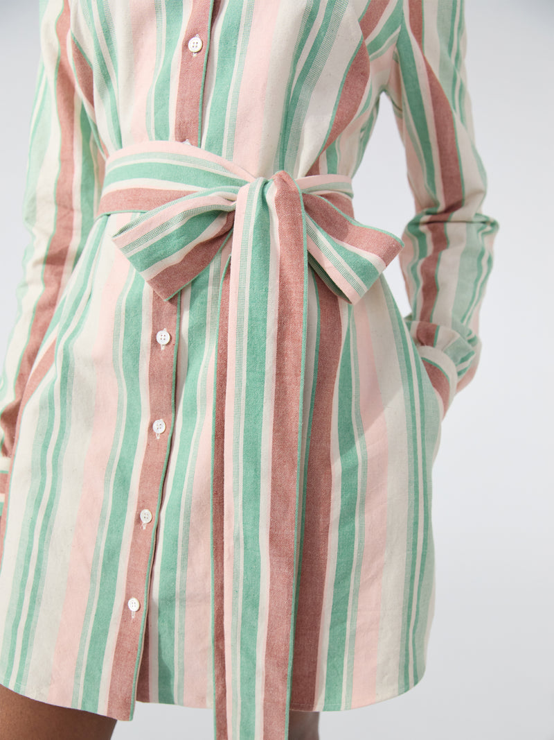 Luna Cotton Mini Shirt Dress