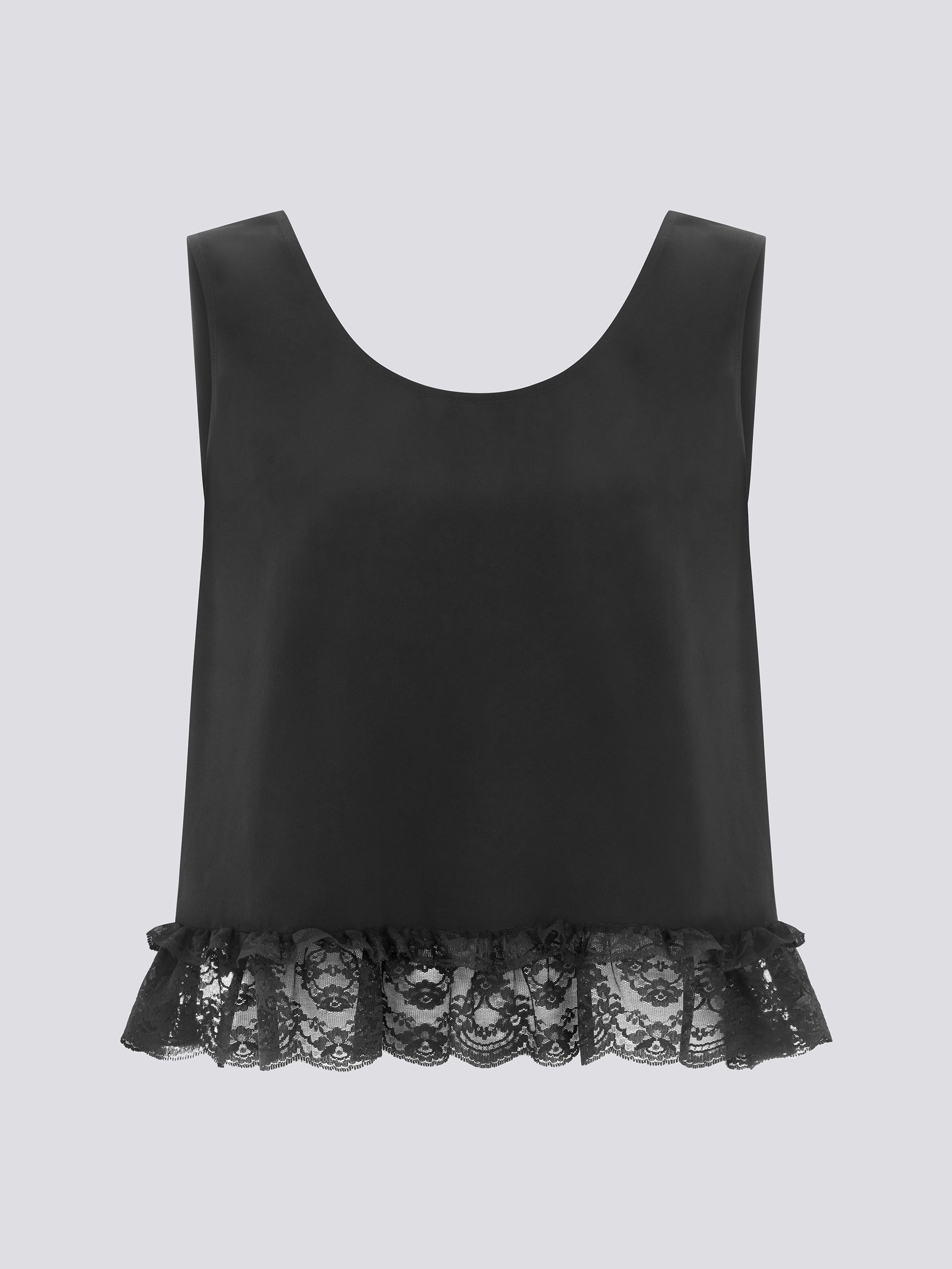 Anita Silk Vest Black