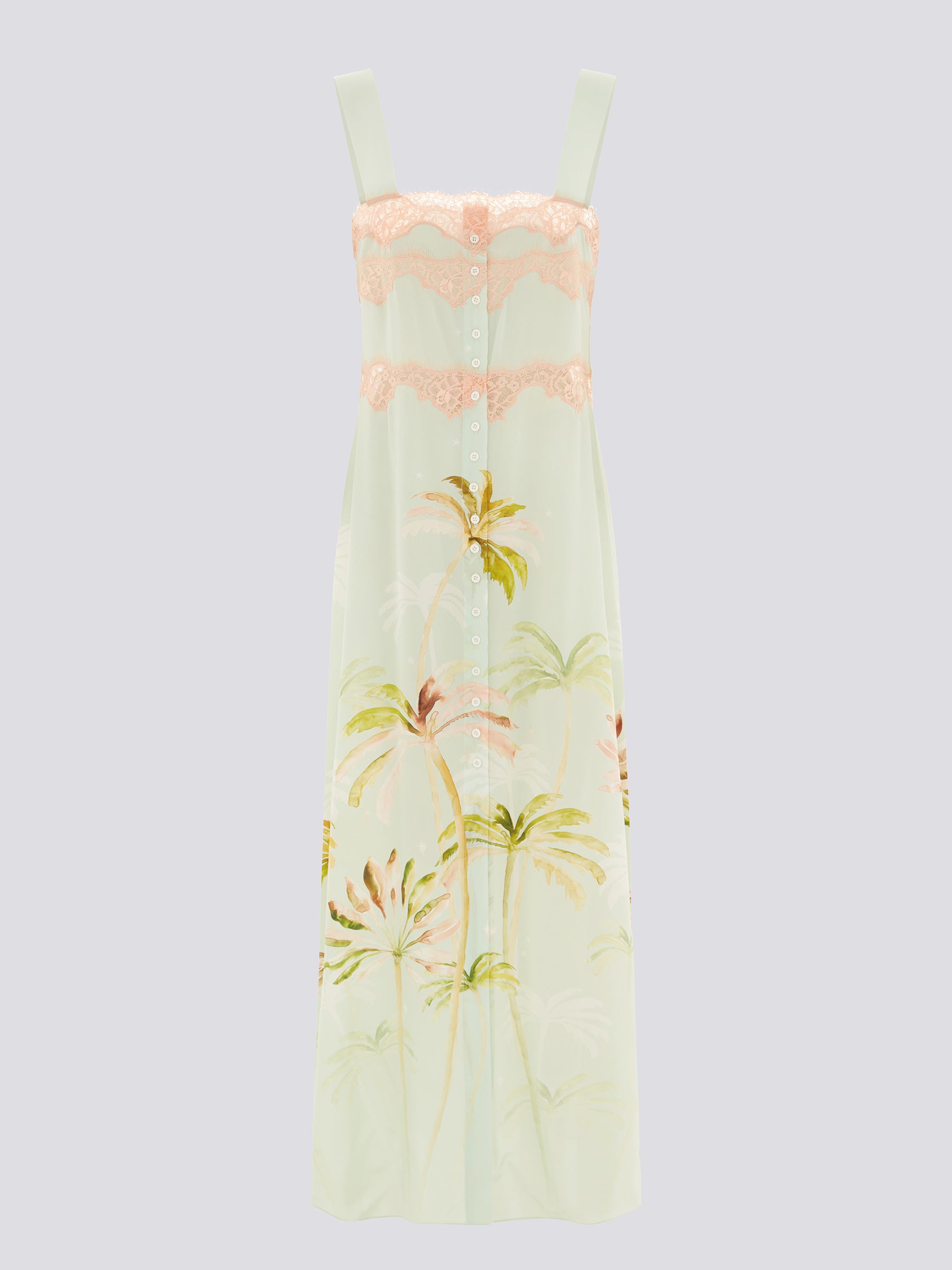 Palmera Silk Dress Mint