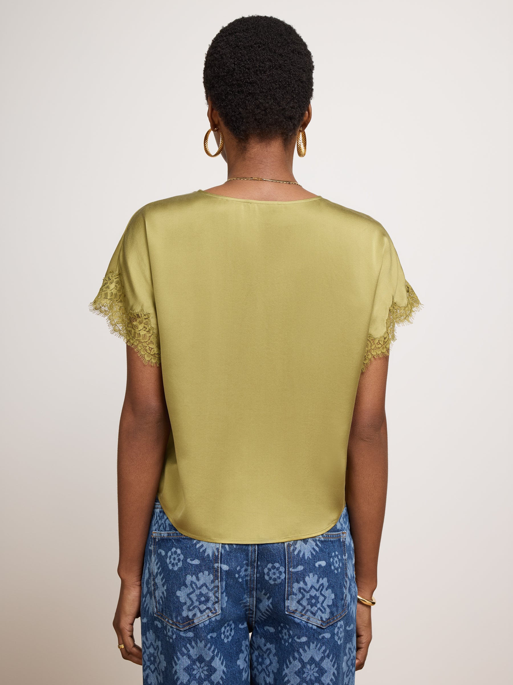 Lana Silk Top Green