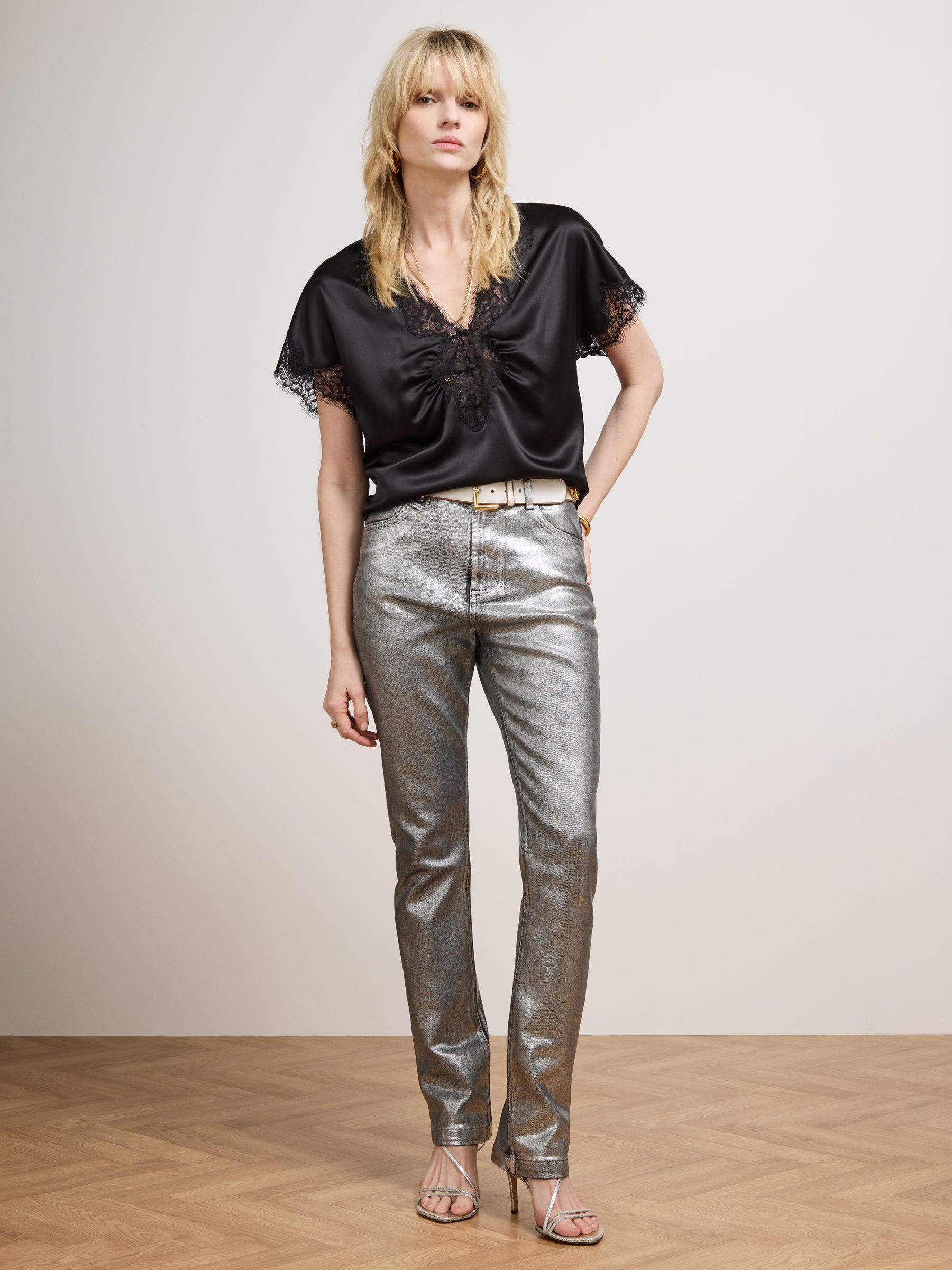 Lana Silk Top Black