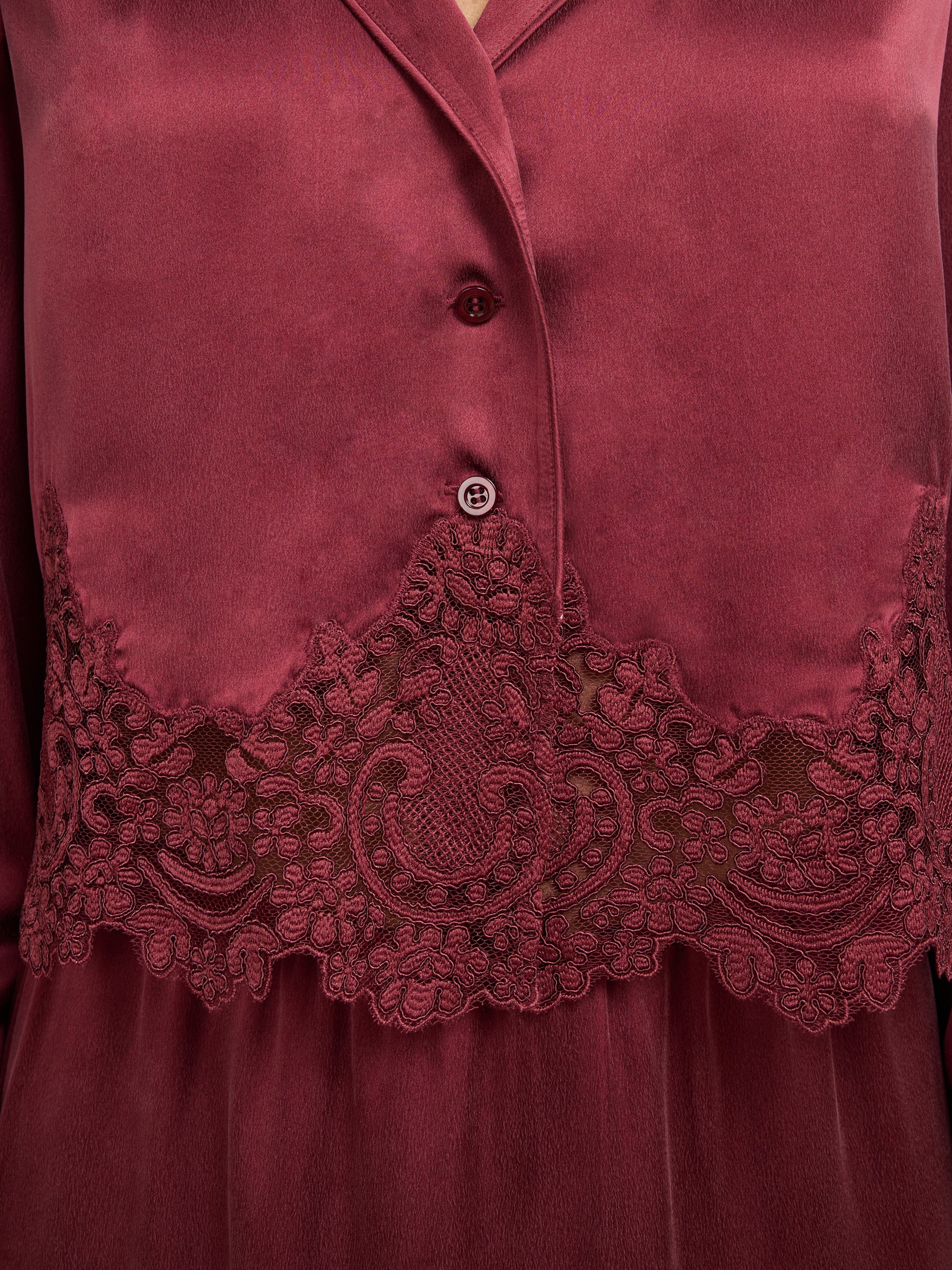 Lola Silk Shirt Burgundy