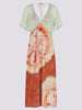 Tie Dye Low Back Silk Slip Dress