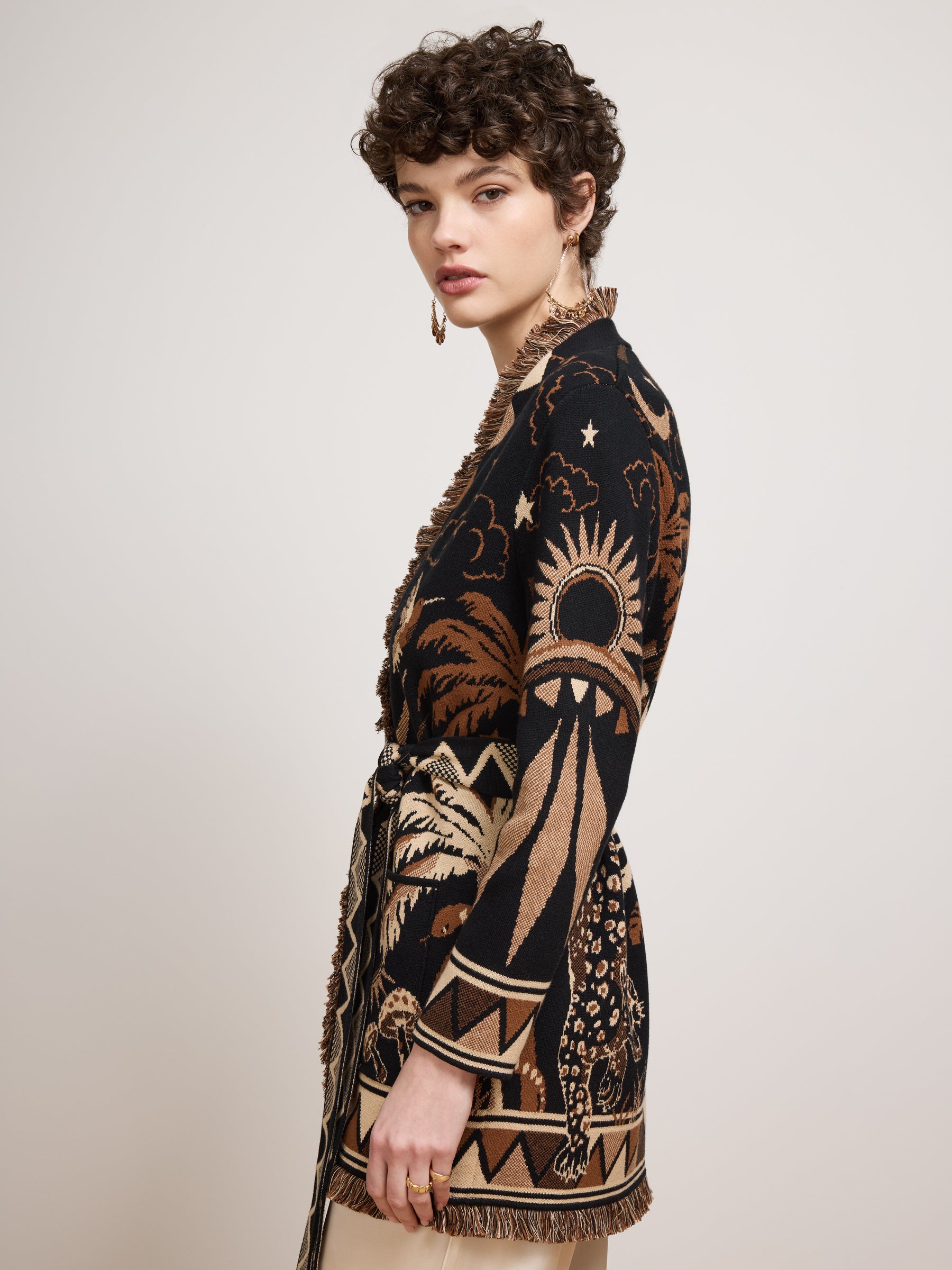 Magic Leopard Cardigan Black