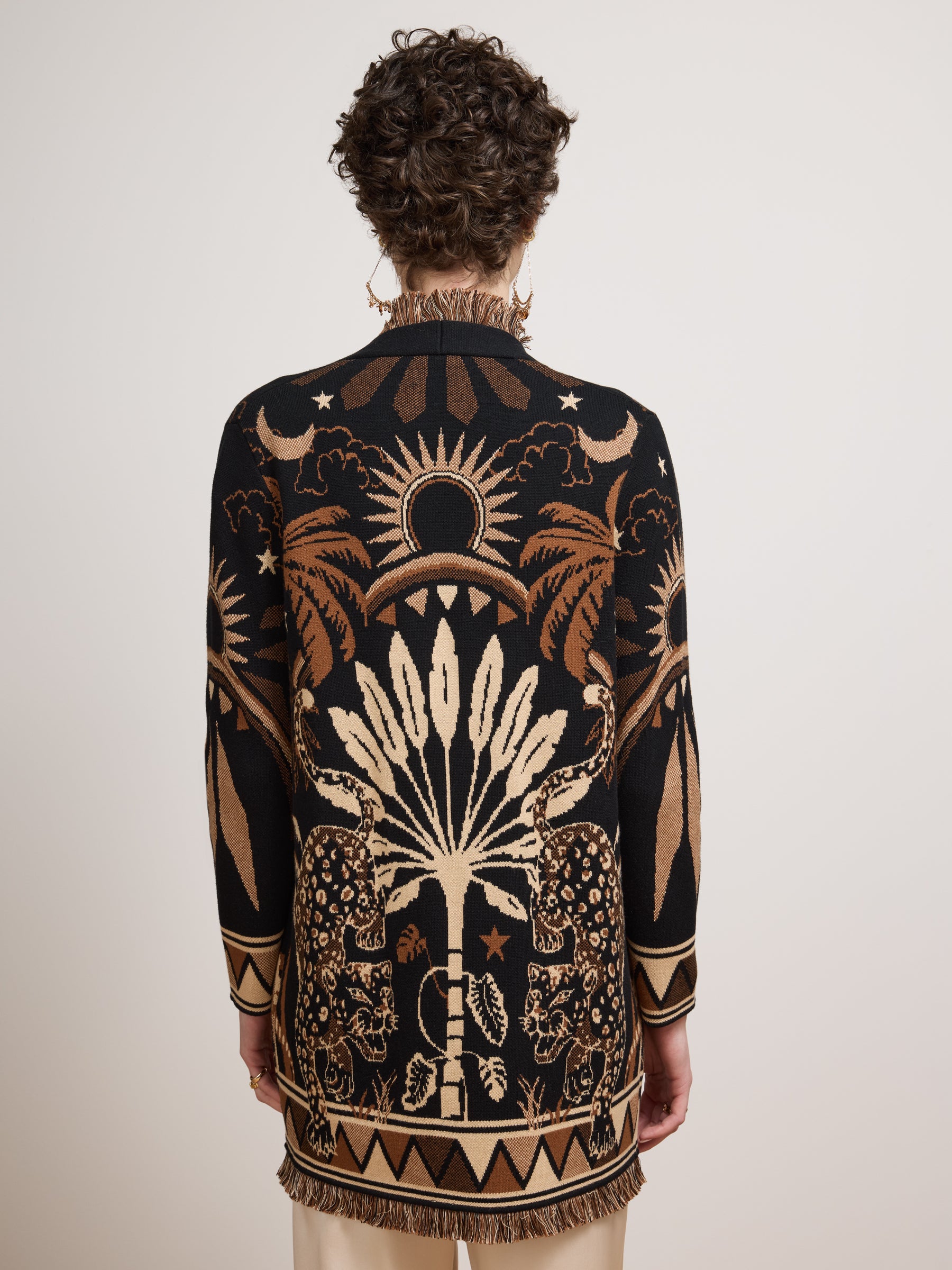 Magic Leopard Cardigan Black