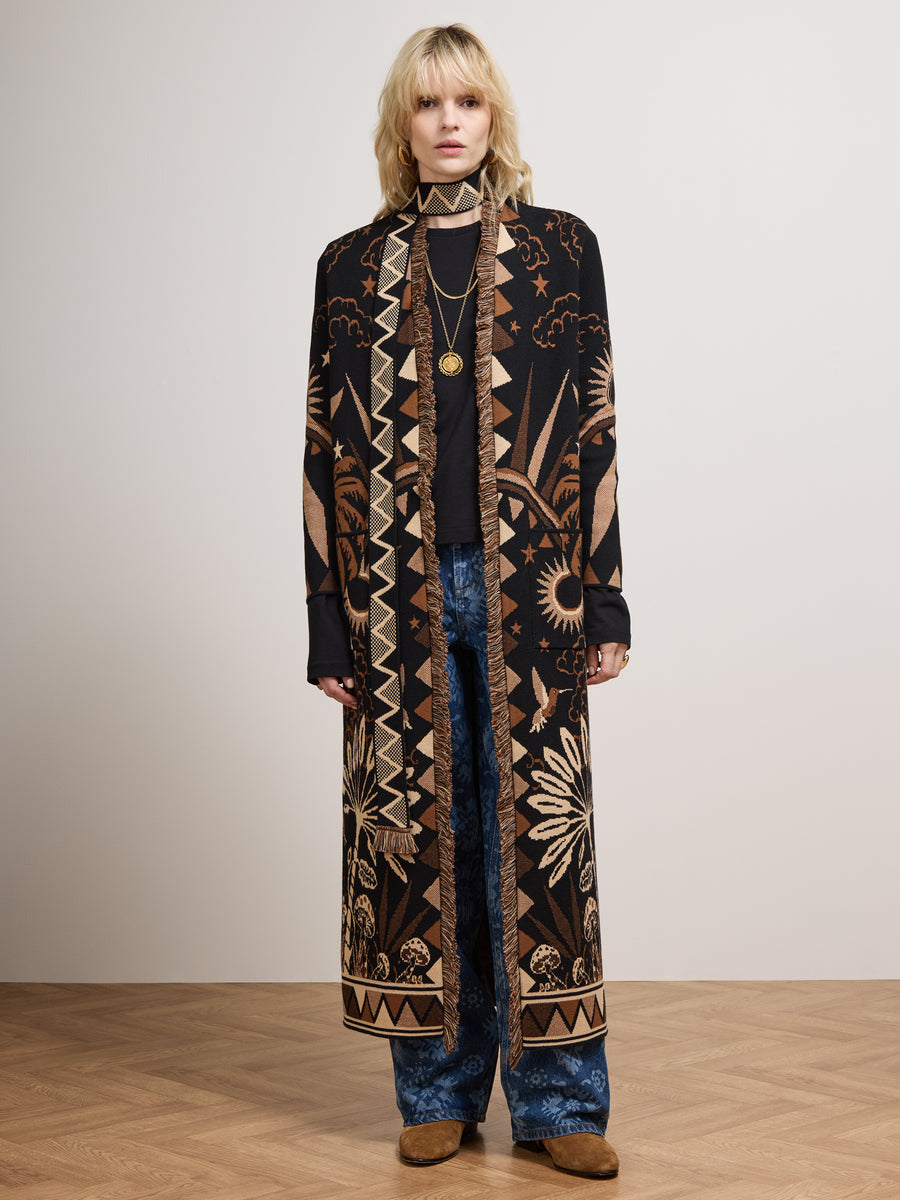 Magic Leopard Duster Black