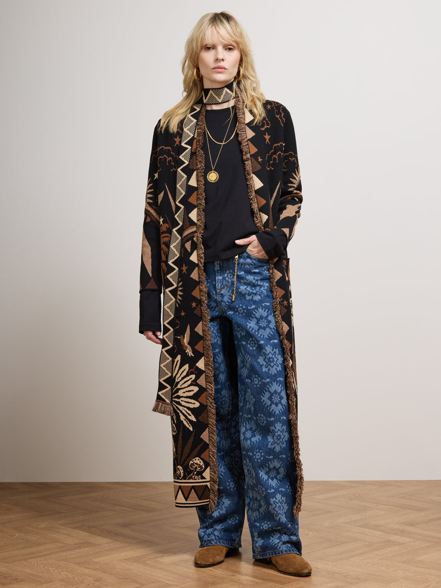 Magic Leopard Duster Black