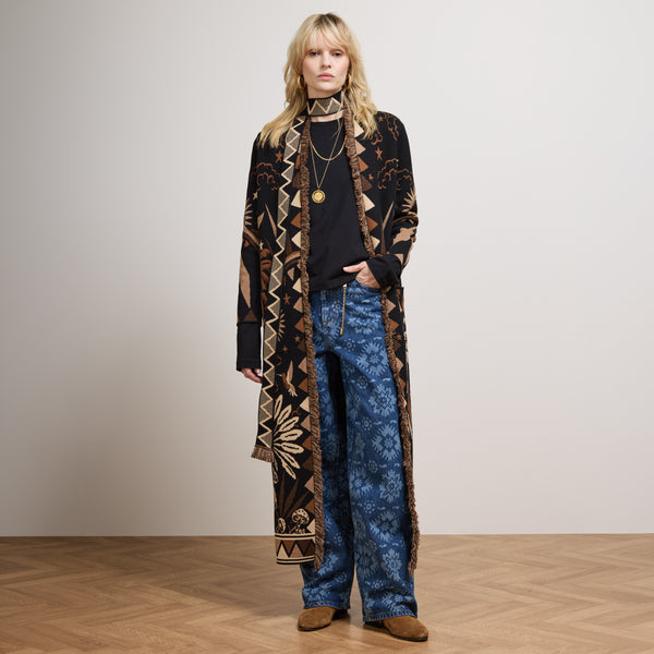 Magic Leopard Duster Black – Hayley Menzies