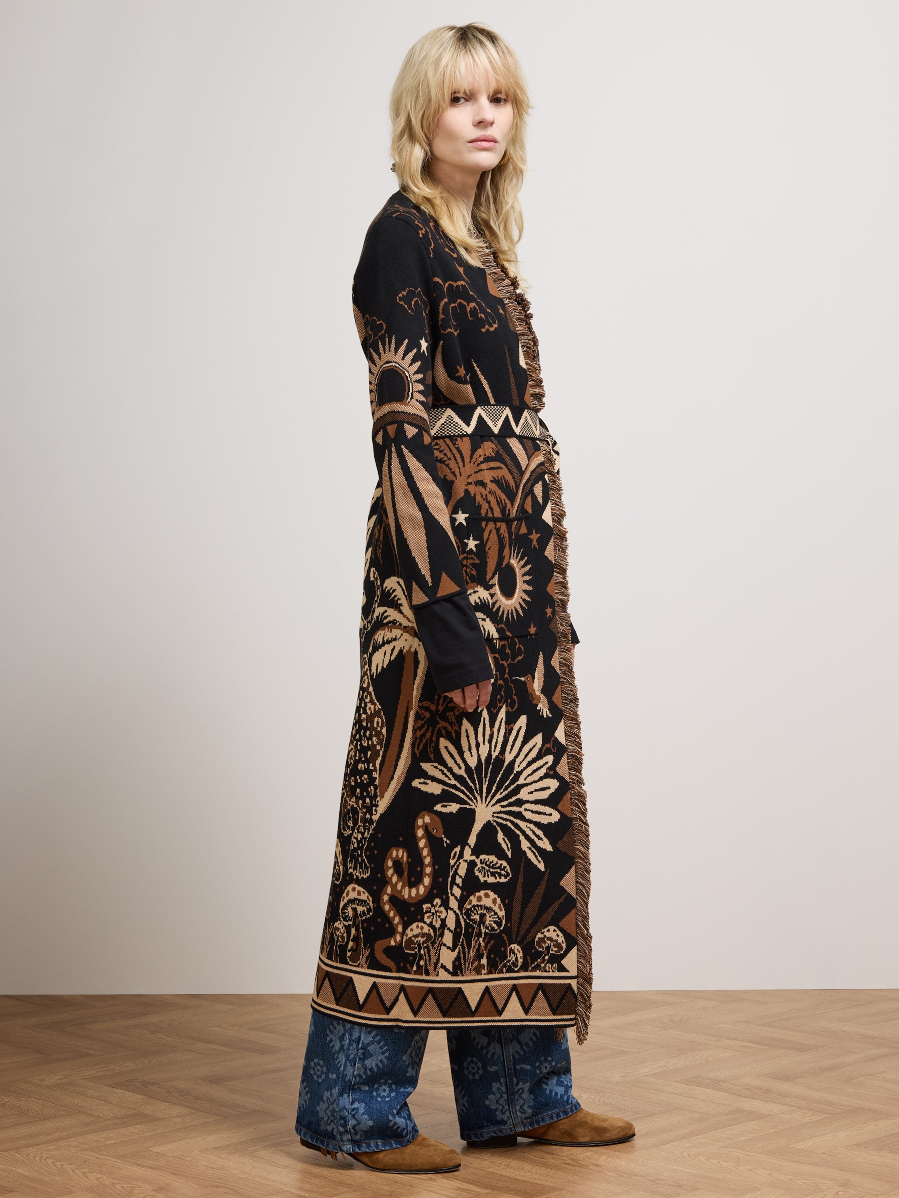 Magic Leopard Duster Black