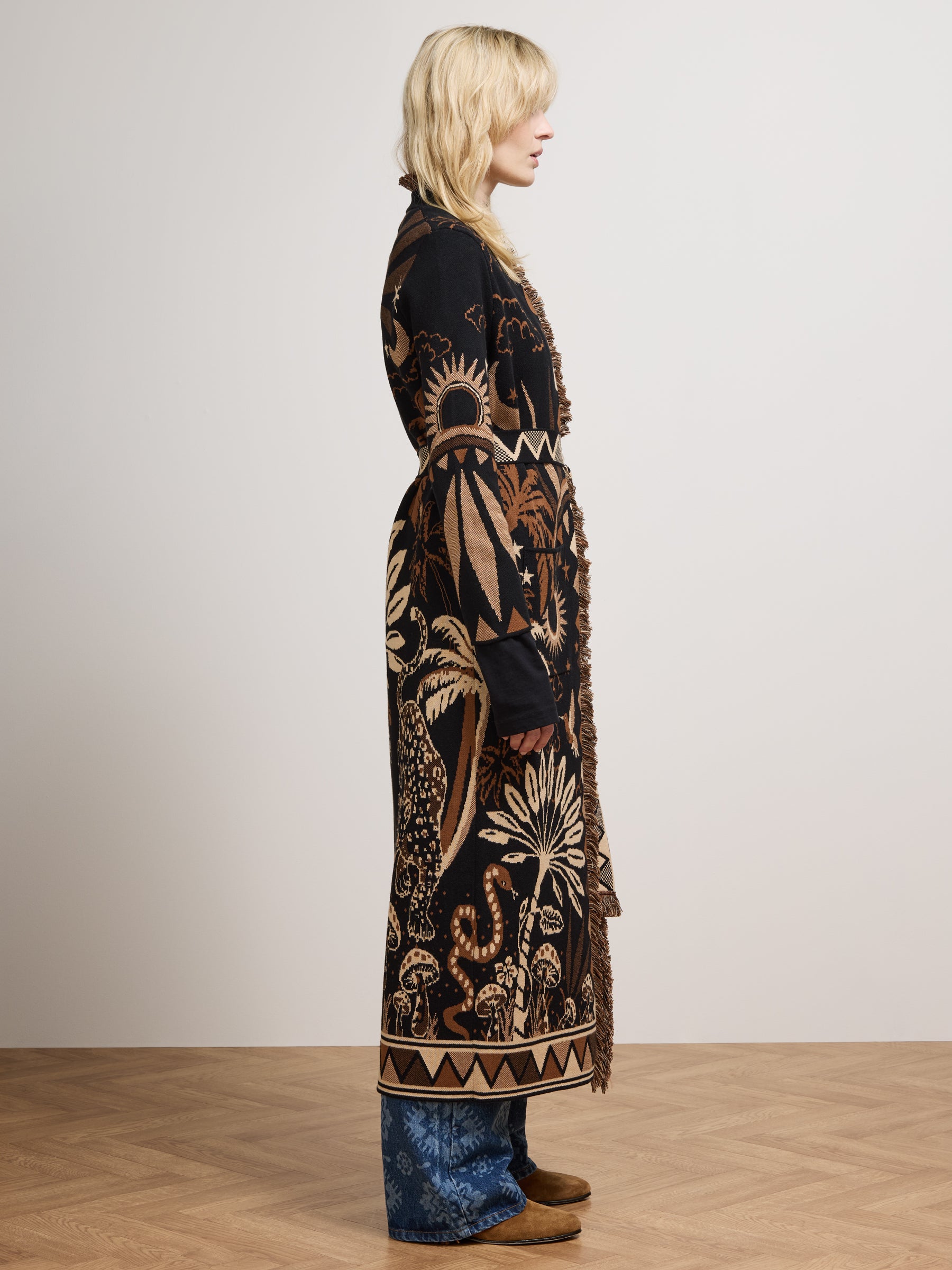 Magic Leopard Duster Black