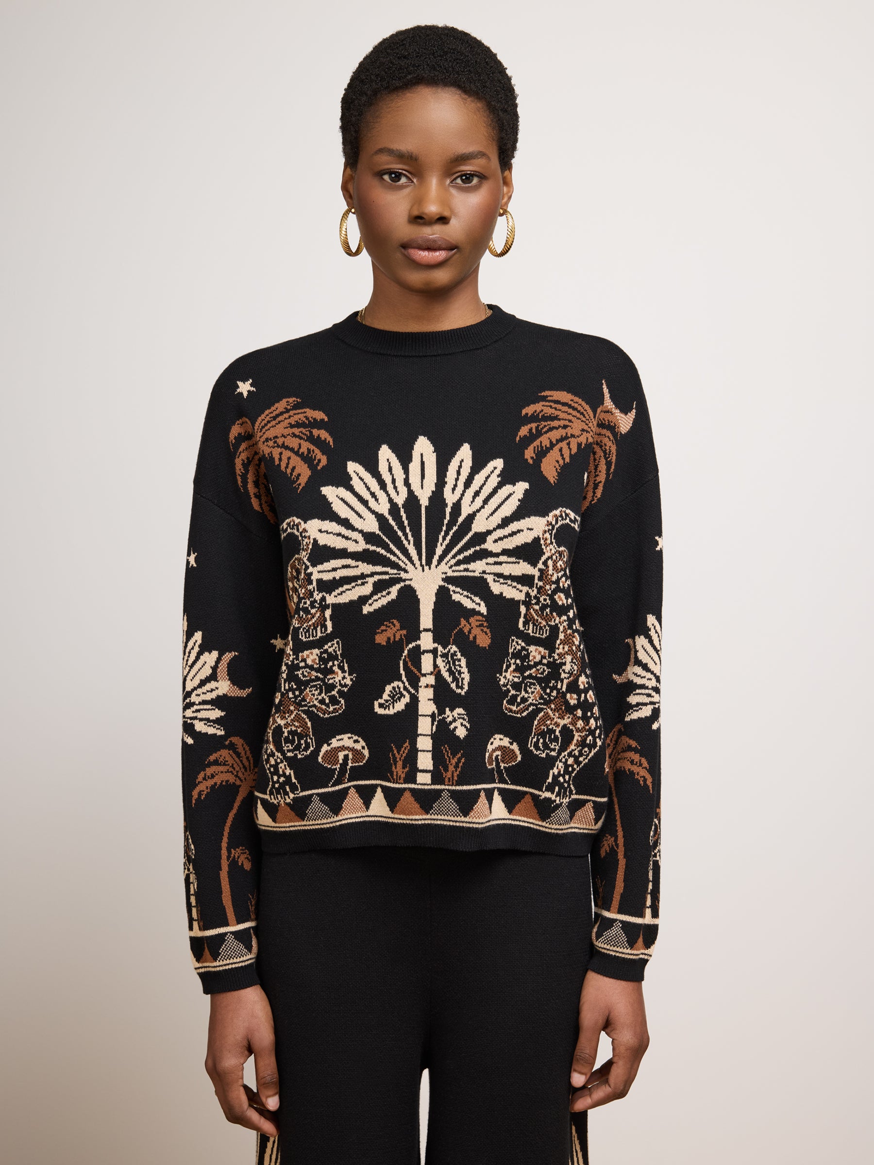Magic Leopard Jumper Black