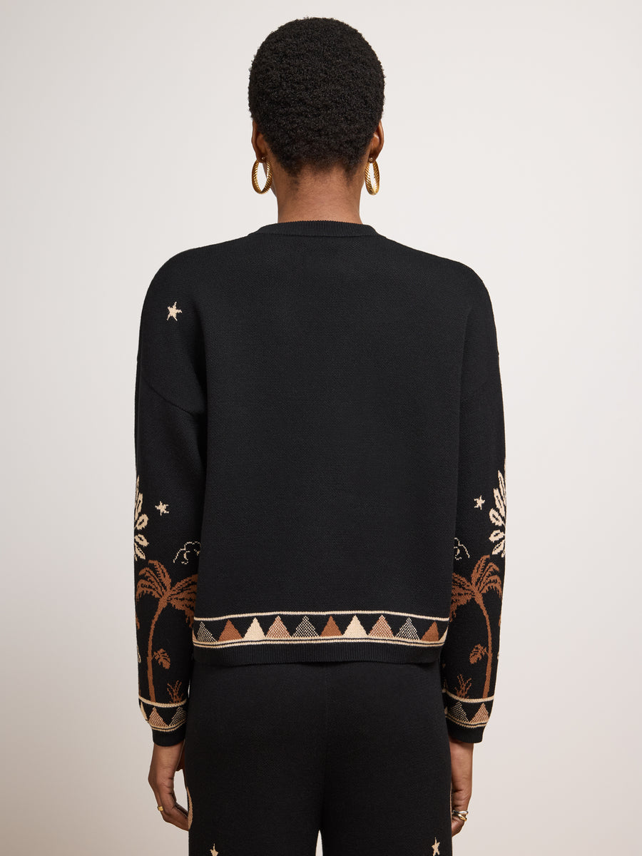 Magic Leopard Jumper Black