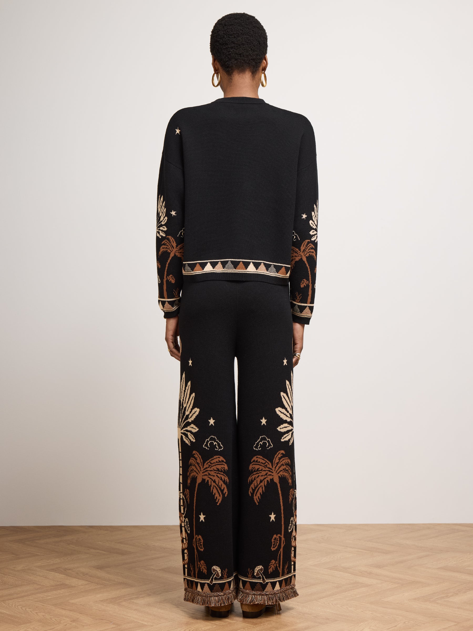 Magic Leopard Trousers Black