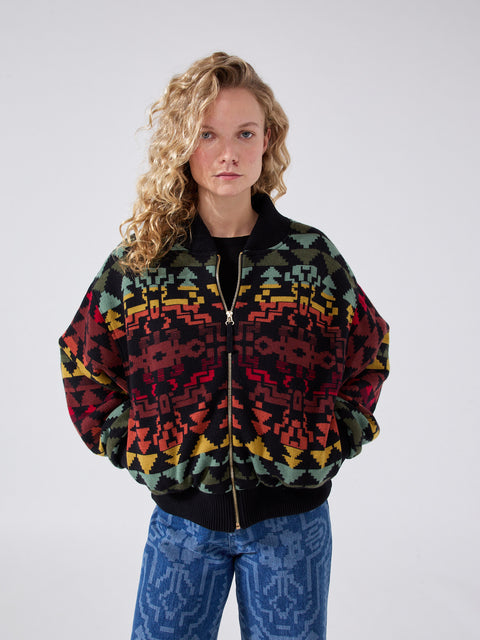 Marley Cotton Jacquard Bomber Jacket