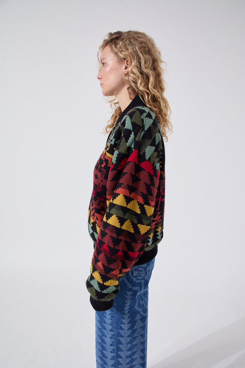 Marley Cotton Jacquard Bomber Jacket