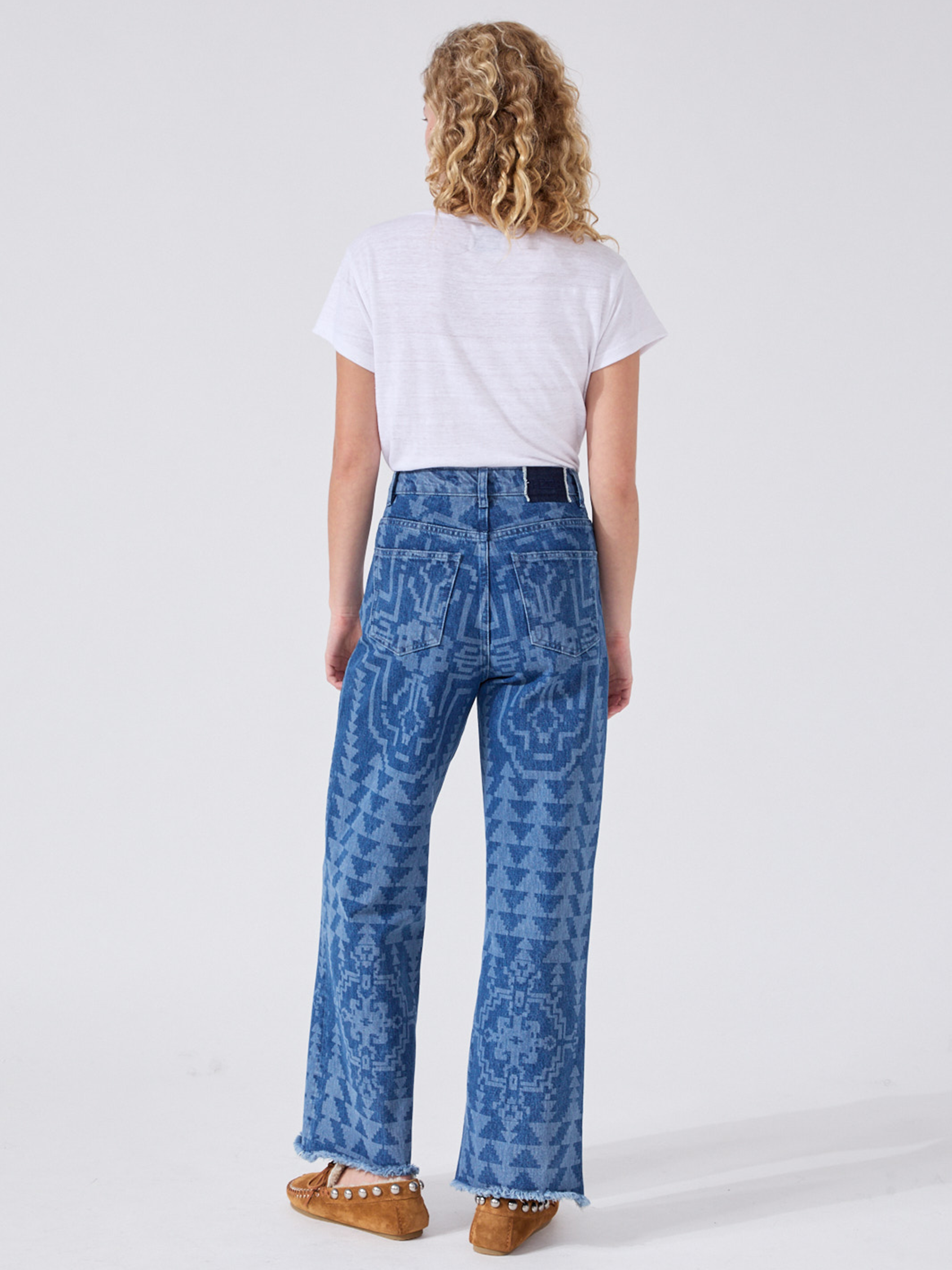 Marley Cropped Wide Leg Jeans Blue