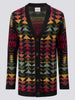 Marley Cotton Merino Jacquard V Neck Cardigan